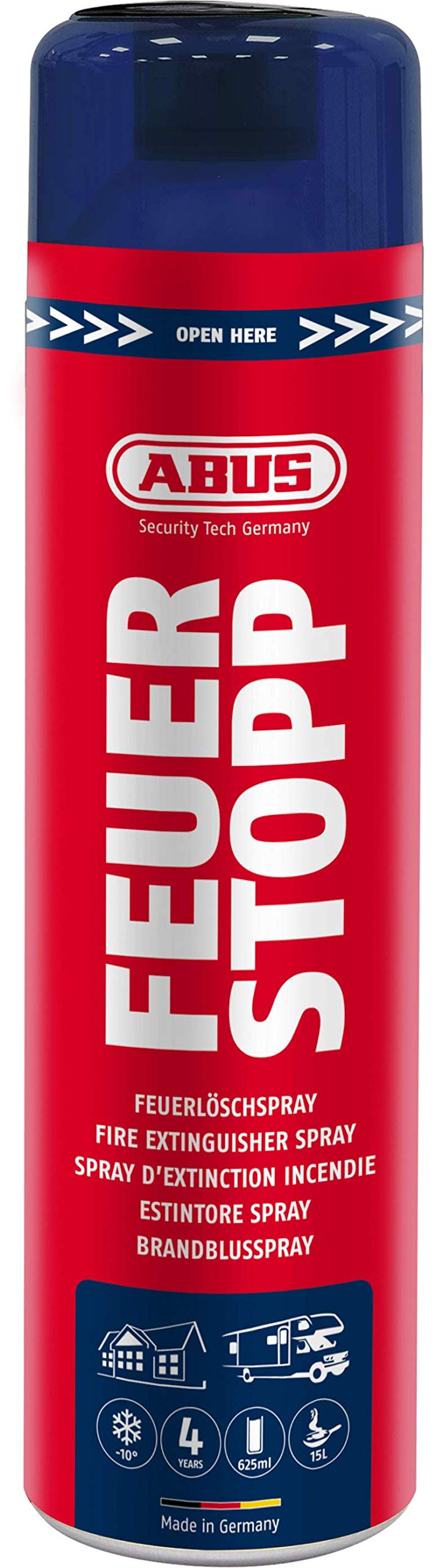 🔥 ABUS Feuerlöschspray AFS625 Feuerstopp - Feuerlöscher für Küche, Grill und Haushalt - 85727 Angebot bei HelloDeals