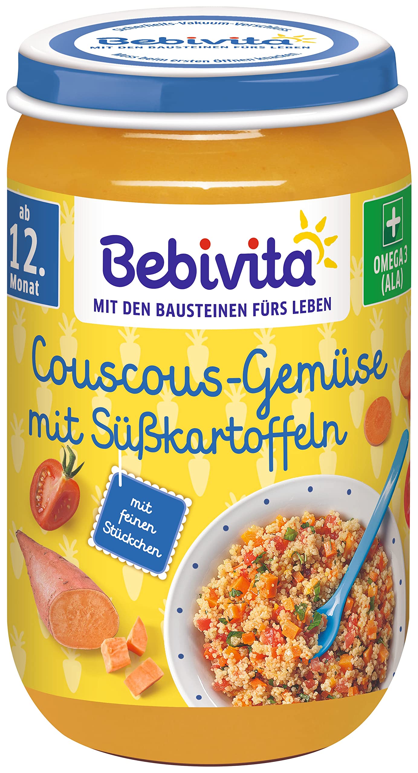 👶🥦 Bebivita Menü ab 12. Monat - Couscous-Gemüse mit Süßkartoffeln, 6er Pack (6 x 250g) 👶🥦 Angebot bei HelloDeals