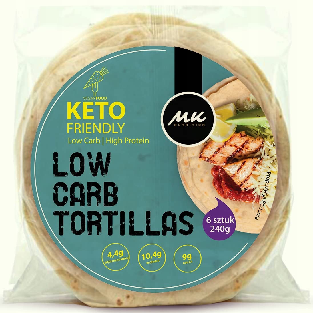 🌯 KETO Wrap LOW CARB Tortilla 4,4g Kohlenhydrate & 9g Protein | 6 Stück (240g) 🍕 Angebot bei HelloDeals