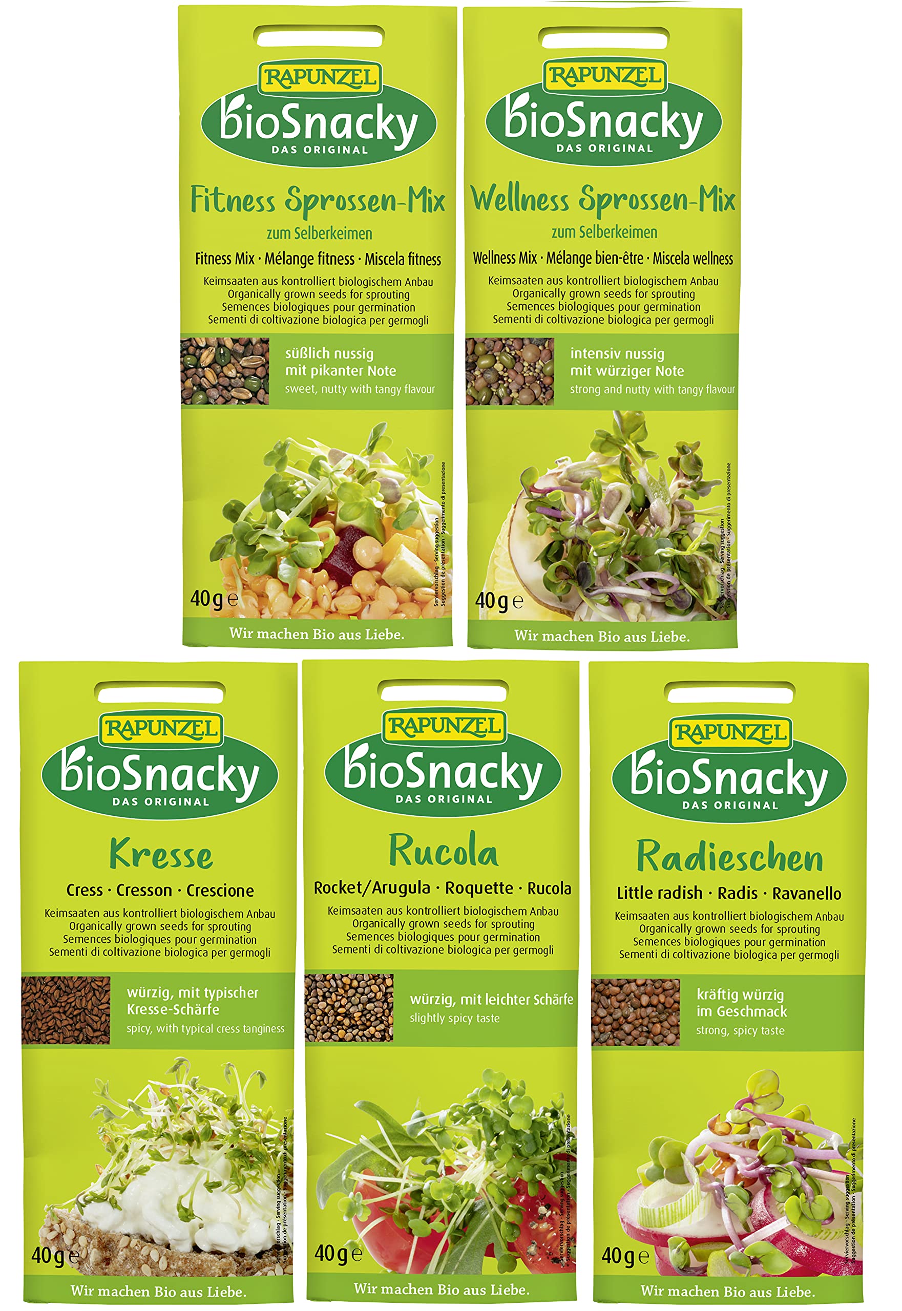 🌱🌿 Rapunzel Sprossen Mix | Bio-Keimsprossen zum Selberkeimen | 5 Sorten, 200g 🌿🌱 Angebot bei HelloDeals