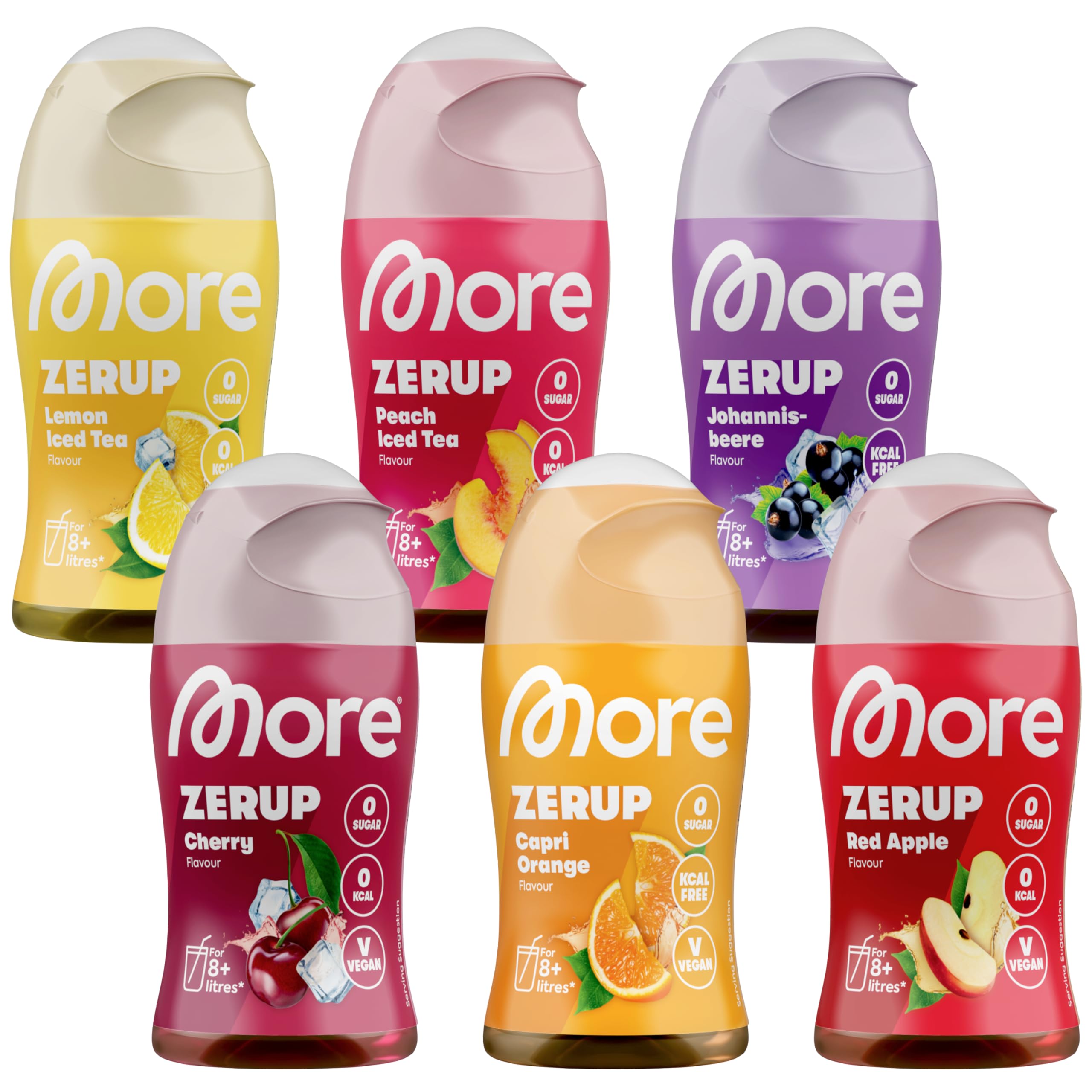 🎉MEGA DEAL🥤: MORE Zerup, Mixed 6er Bundle, 6 x 65 ml - Zuckerfrei & Vegan! Angebot bei HelloDeals