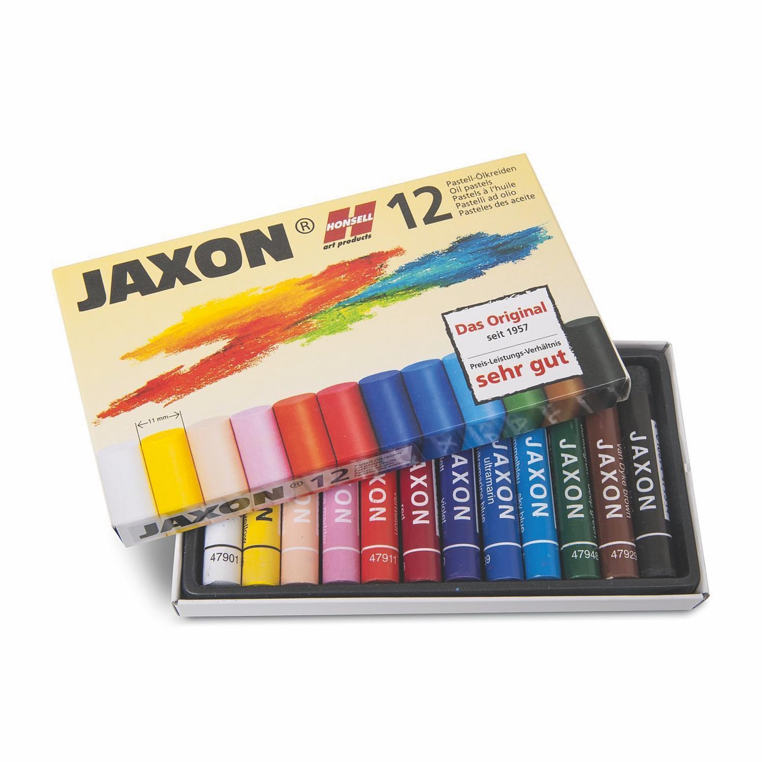 Honsell 47412 - Jaxon Ölpastellkreide, 12er Set 🎨🖍️ Angebot bei HelloDeals