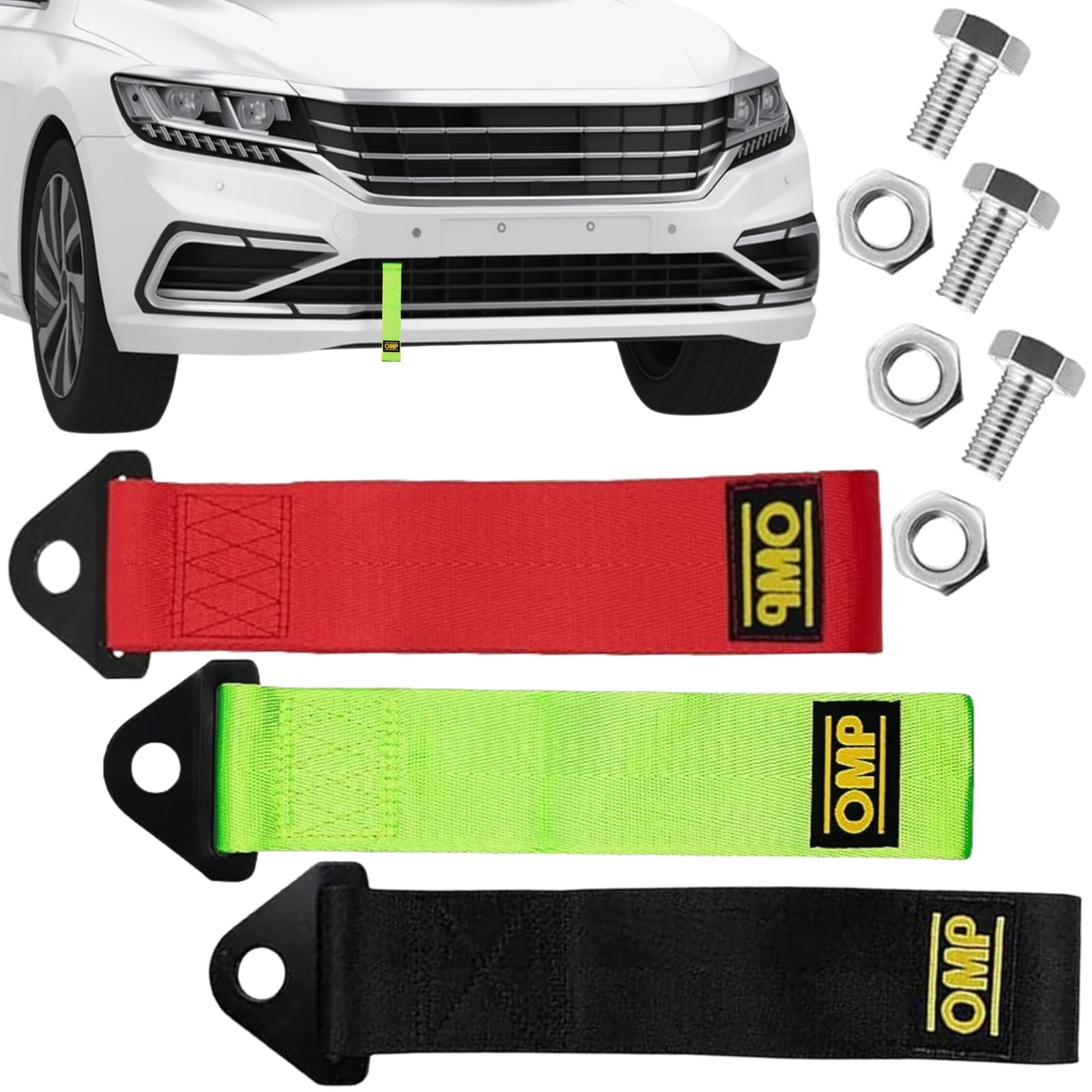 🏎️ Stoffabschlepphaken Set - 3 Stück Abschleppschlaufen 🏁 Angebot bei HelloDeals