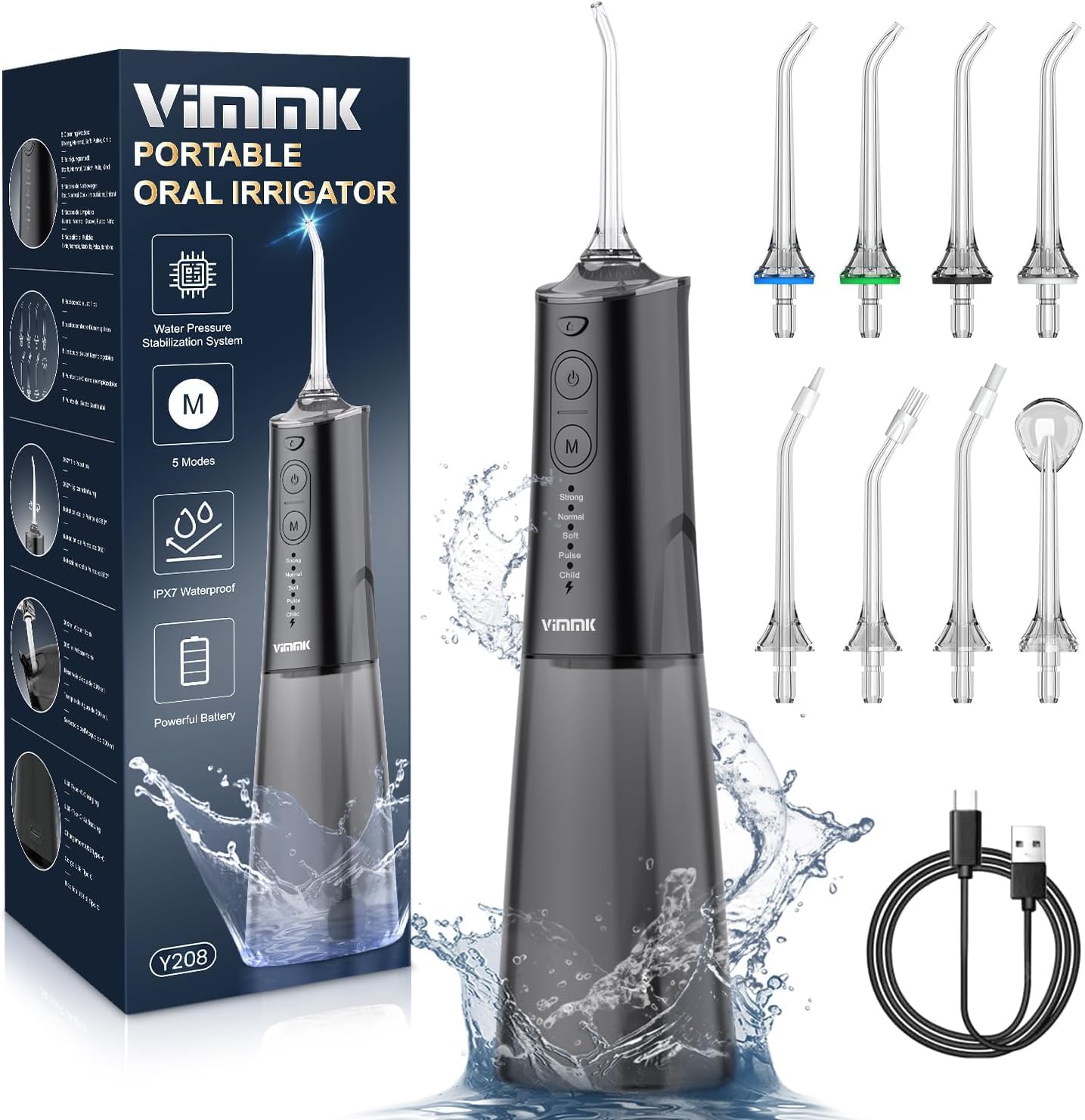 Angebot: Vimmk Zahndusche Water Flosser 5 Modi & 8 Düsen Angebot bei HelloDeals