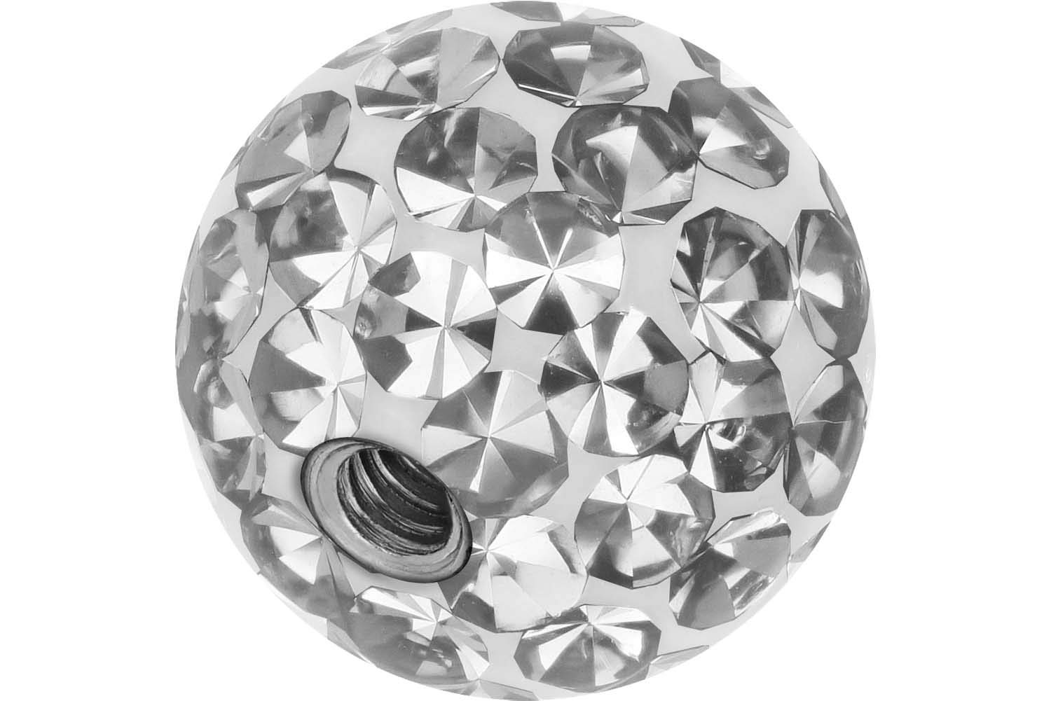 PIERCINGLINE Universelle Schraubkugel mit Kristallen und Epoxy | Hochwertige Aufsatzkugel Angebot bei HelloDeals