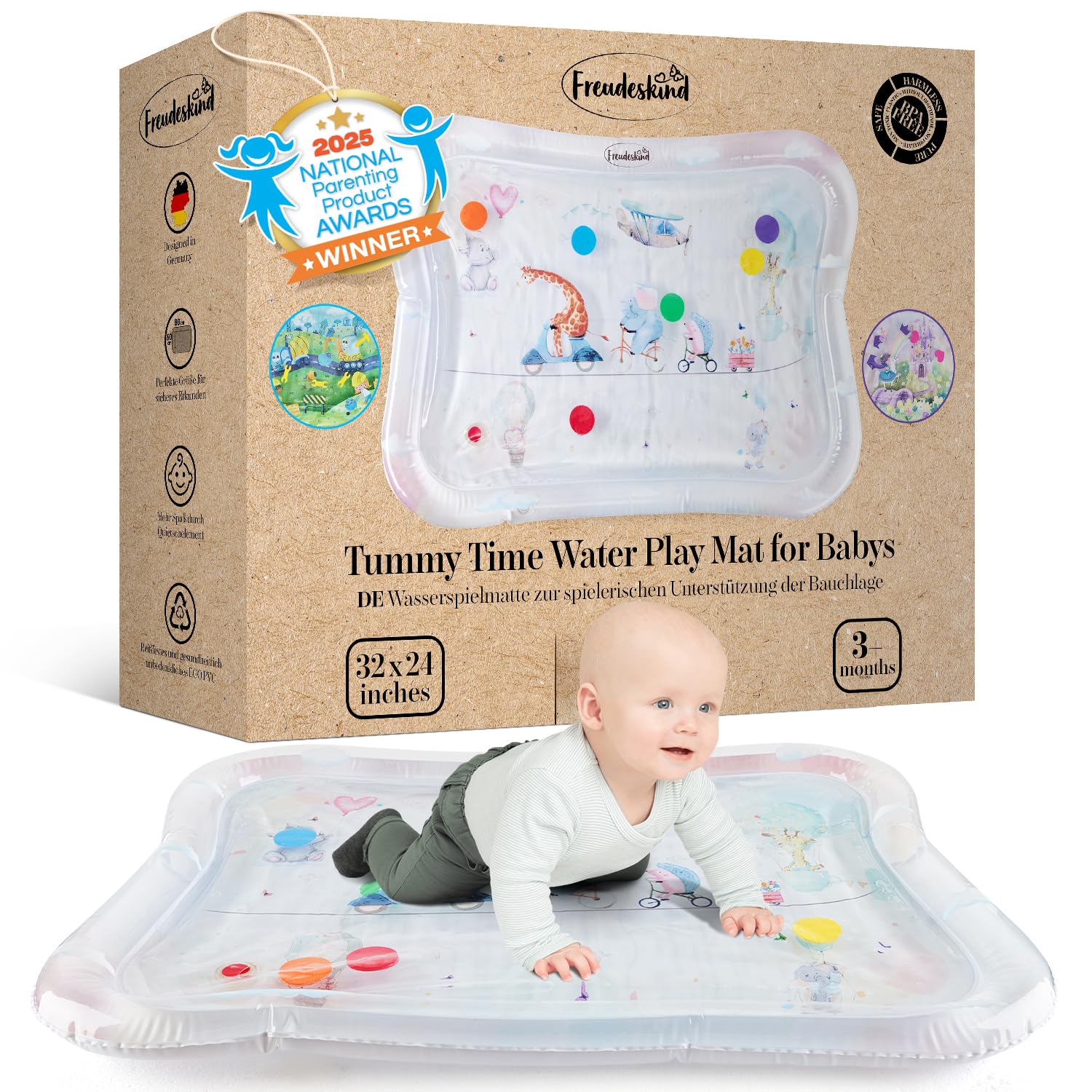 TummyTime Wassermatte XXL by Freudeskind 🦁🎈🍃🎁✅ Angebot bei HelloDeals