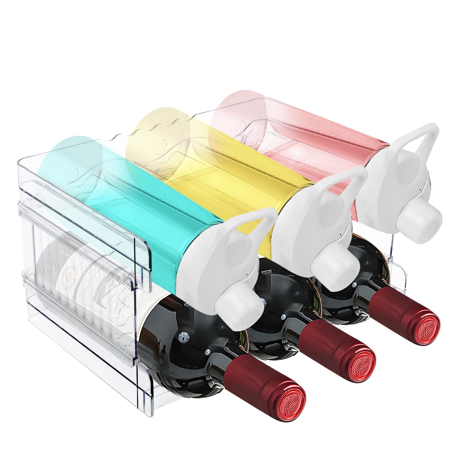 Flaschenregal Stapelbarer & Weinflaschenhalter Kunststoff 🍷 2er-Pack Angebot bei HelloDeals