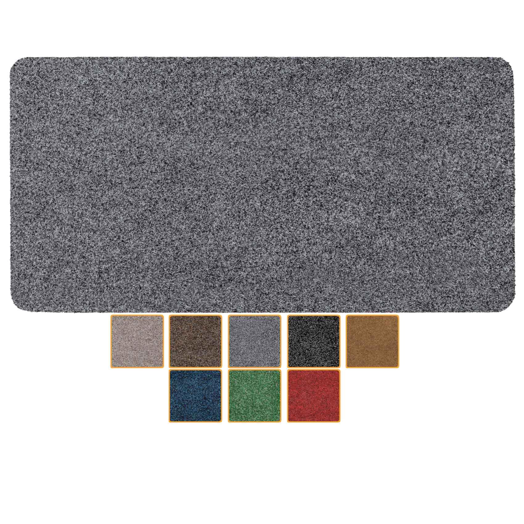 ANRO Fußmatte Schmutzfangmatte waschbar wasserdicht robust Schmutzfänger für Eingang, Haustür, Flur, Küche, Schlafzimmer Poet Größe 40x80cm Carpet Grau Angebot bei HelloDeals