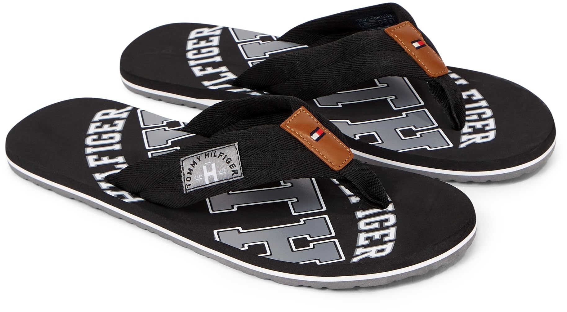 Tommy Hilfiger Herren Essential Th Beach Sandal Flip-Flop 43 EU Schwarz 🔥🌴🌊 Angebot bei HelloDeals
