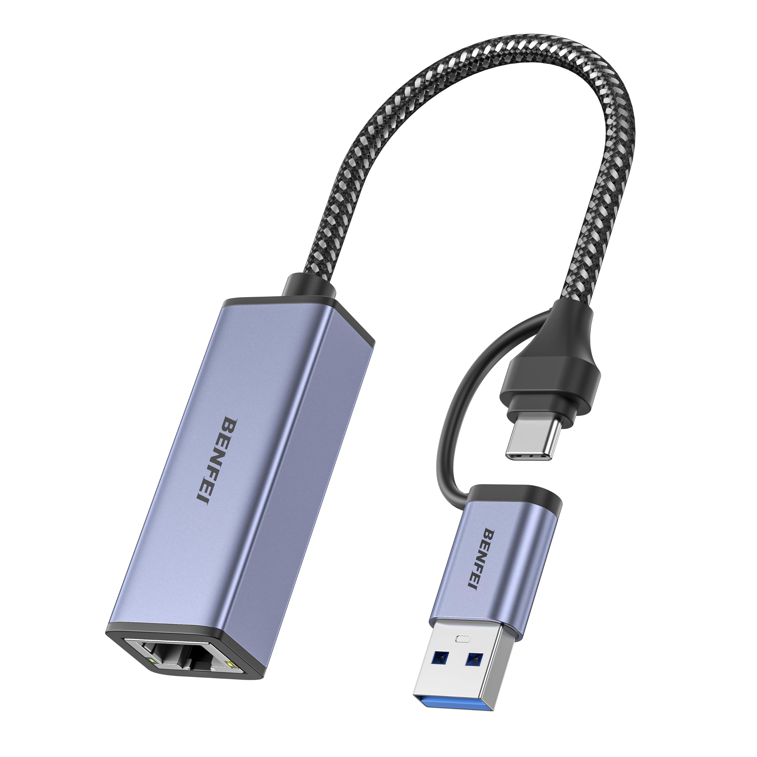 BENFEI USB-C auf Ethernet Adapter | USB 3.0 auf RJ45 Gigabit LAN | Kompatibel mit MacBook/Pro/Air | 🚀 Angebot bei HelloDeals