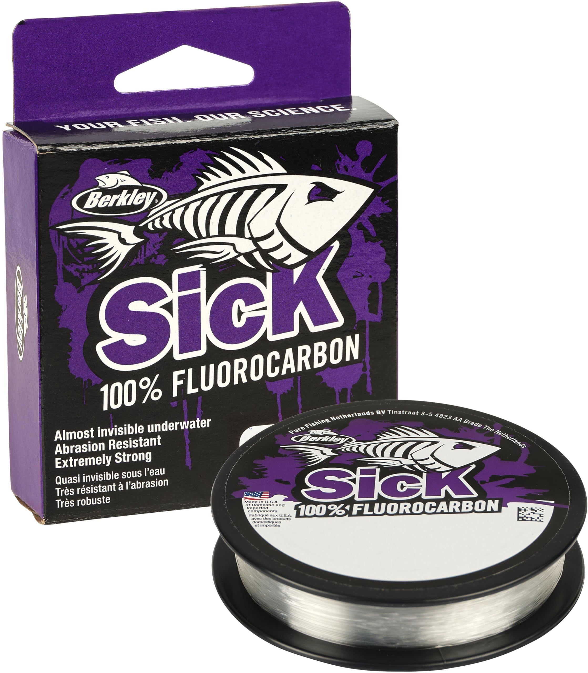 🎣 Berkley Sick Fluorocarbon-Vorfachmaterial - Unsichtbare Angelschnur für Raubfische 🐟 Angebot bei HelloDeals