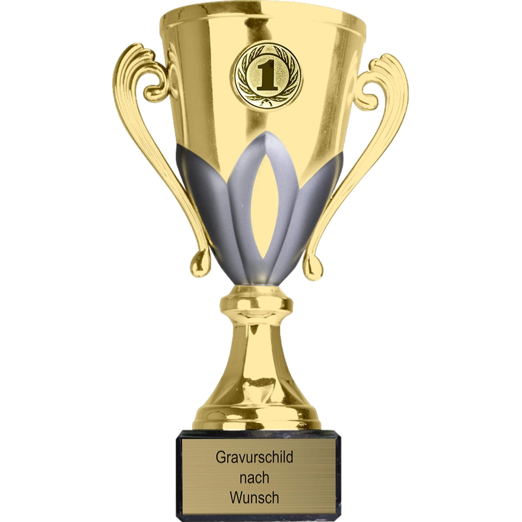 Personalisierte Gold/Silber Pokal mit Gravur - Pokal-Fabrik.de Angebot bei HelloDeals