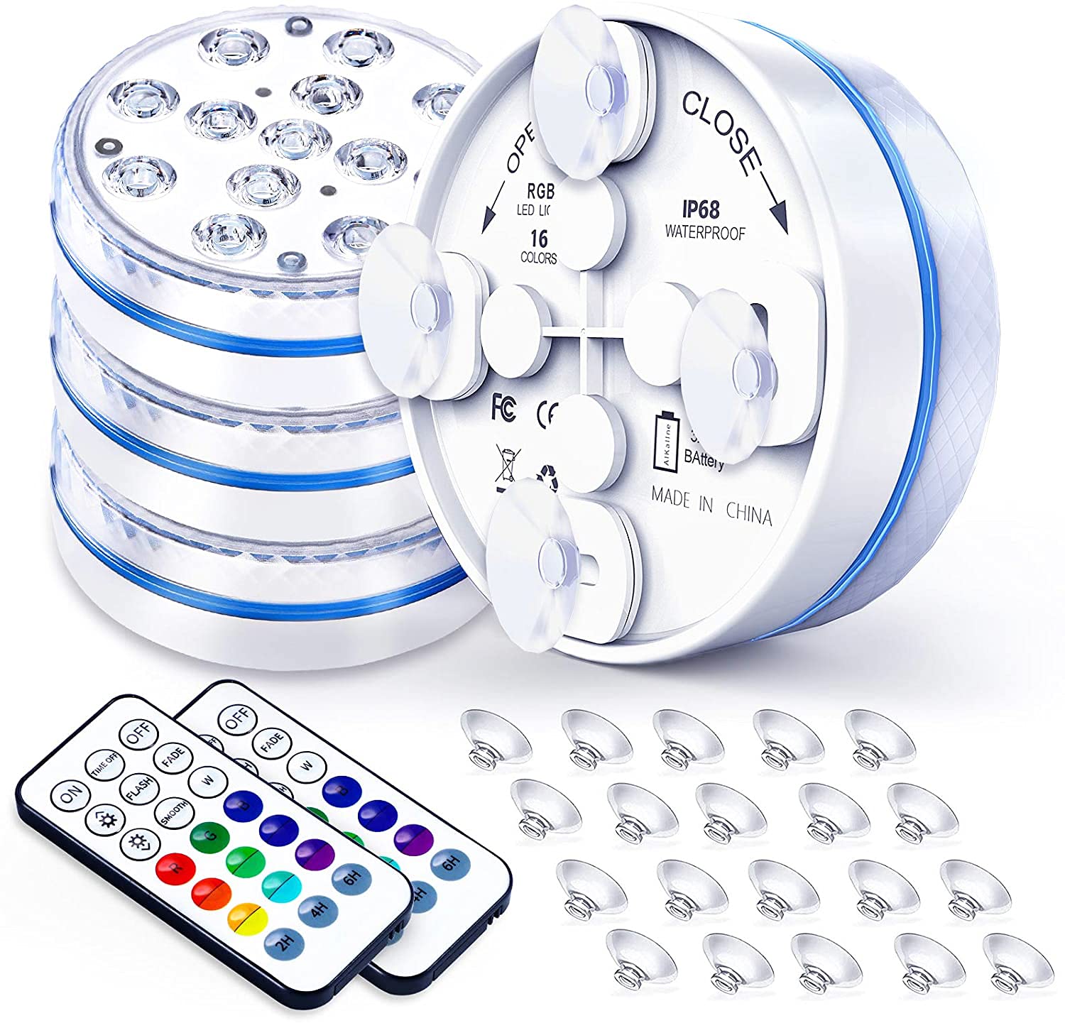 🌊🌈 Joycome Poolbeleuchtung 4 Stück 13 RGB LED Pool Licht Unterwasser 🌈🌊 Angebot bei HelloDeals