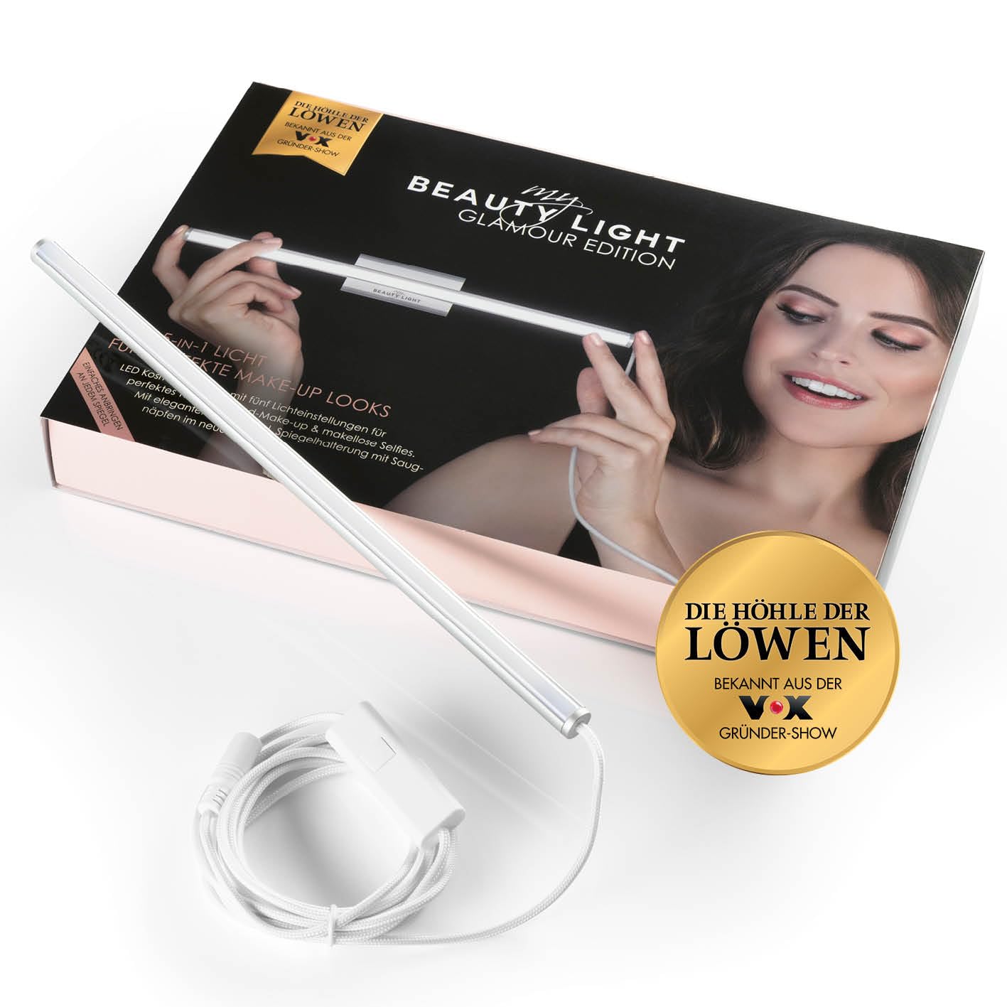 🌟 MY BEAUTY LIGHT® Glamour Edition 5-in-1 LED-Spiegelleuchte - Simuliert Tageslicht für strahlende Make-Up Looks! ✨ Angebot bei HelloDeals