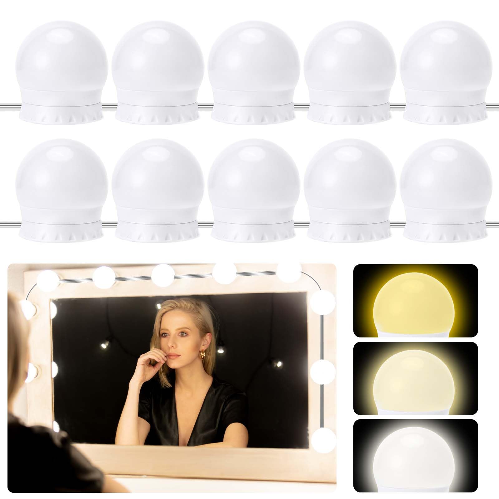 🌟 Hollywood-Lichter: LED Spiegelleuchte für perfektes Make-up! 🌺 Angebot bei HelloDeals
