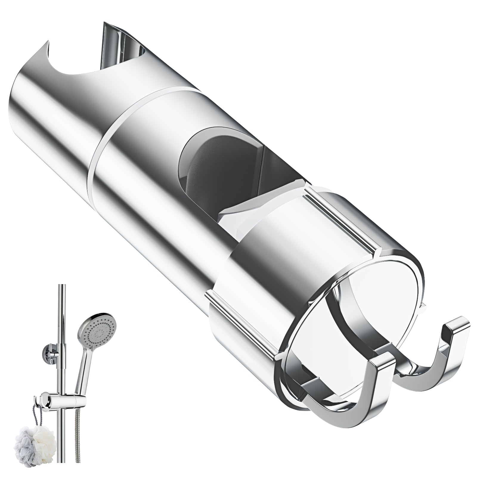 Alyvisun Verstellbarer Duschhalterung mit 2 Haken - Universal Duschkopfhalterung Angebot bei HelloDeals