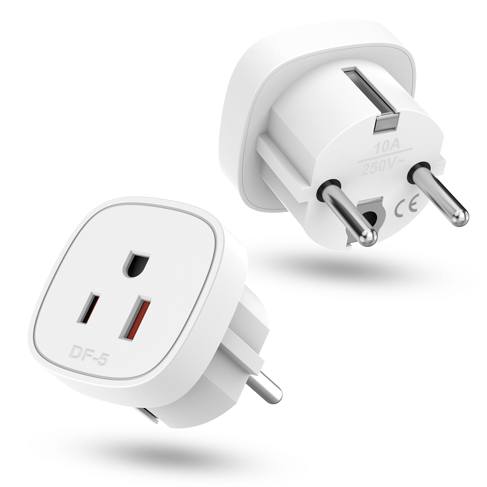 🔌 Oliveria 2 Stück Reiseadapter, US to EU Adapter, Adapterstecker USA Deutschland Stecker, Reisestecker US auf EU, US Adapter EU, USA Adapter Steckdose, EU Stecker Adapter für Geräte mit USA-Netzteil Weiß-2PCS Angebot bei HelloDeals
