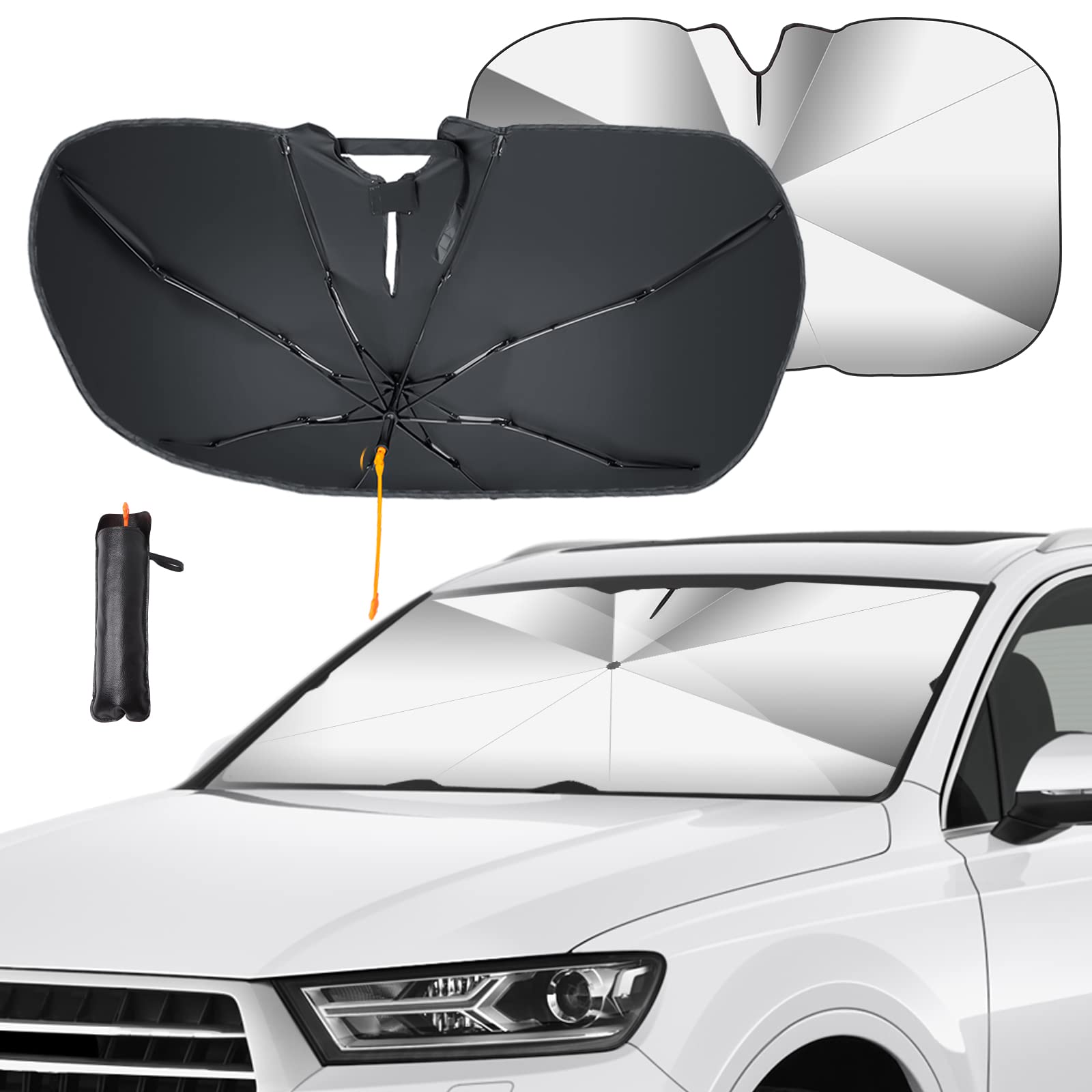 🚗🌞 GOHHME Auto Sonnenschutz Frontscheibe: Verbesserte 360° Rotationsfunktion! 🌂 Angebot bei HelloDeals