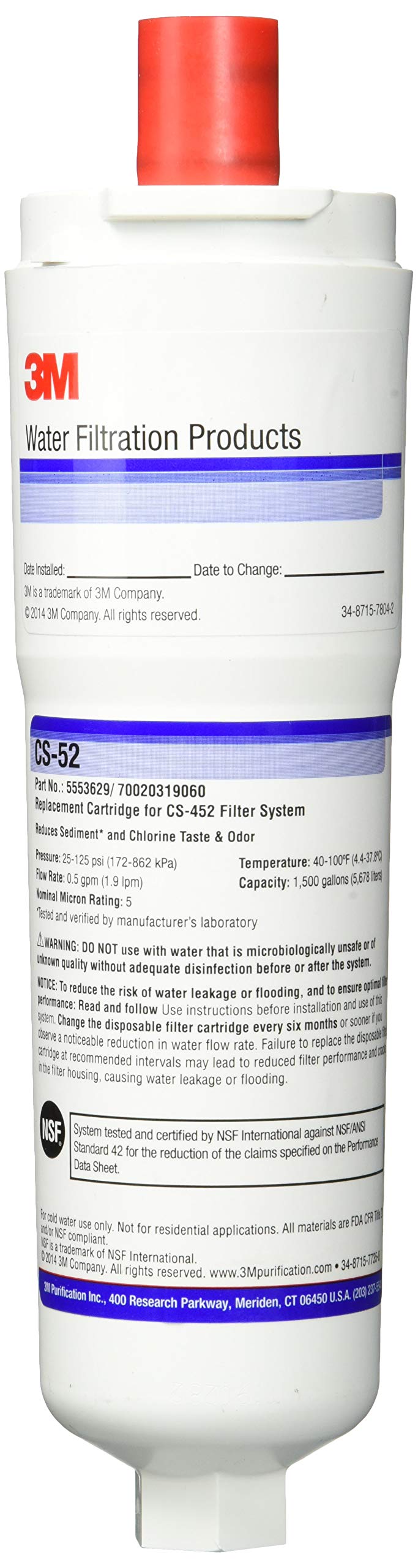 🌊 3M CS-52 Cuno Bosch Siemens Neff LG Wasserfilter, 6.4cm x 6.4cm x 21cm 🌟 Angebot bei HelloDeals