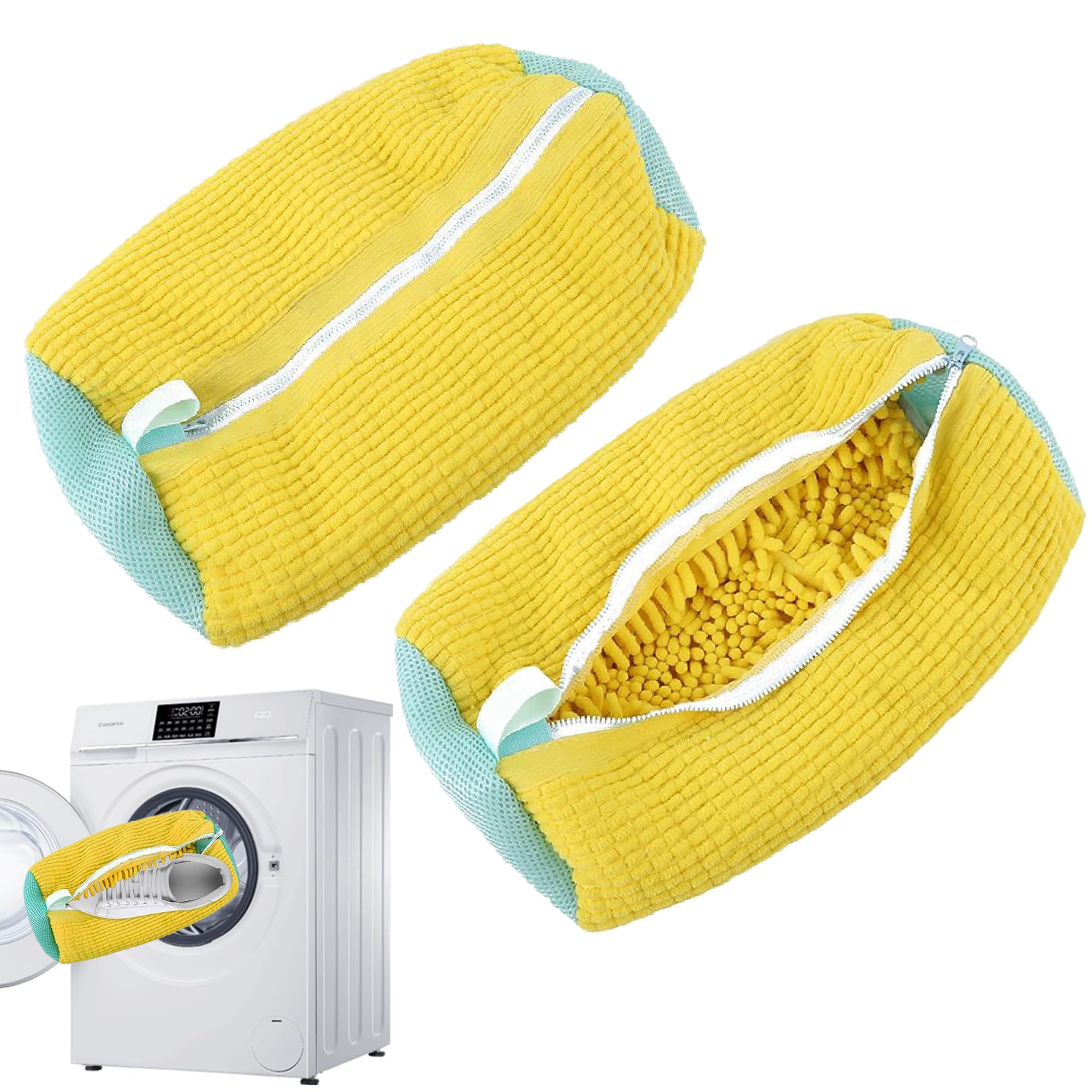 Schuhwaschbeutel Waschmaschine Sneaker - Yellow 2PCS 🌟 Angebot bei HelloDeals