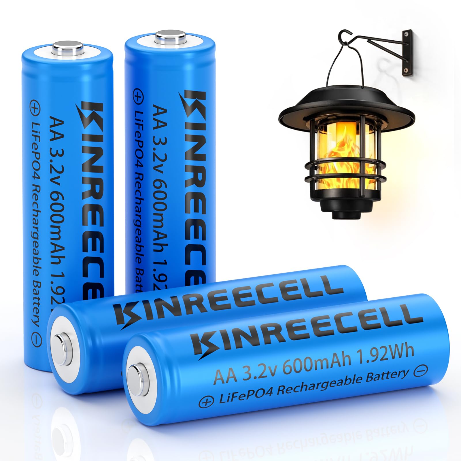 🔋 KINREECELL 3.2v AA 600mAh LiFePo4 Akku für Solarleuchten Angebot bei HelloDeals