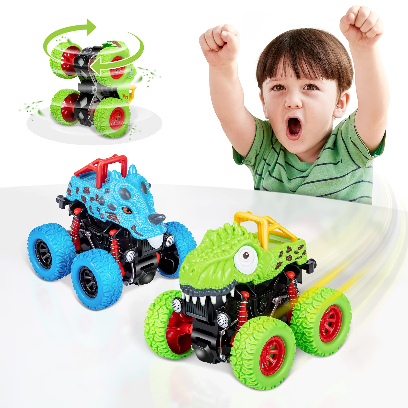 Winstico Monstertruck Dinosaurier Auto Geschenke für Jungen ab 3 Jahre 🚗🦖 Angebot bei HelloDeals