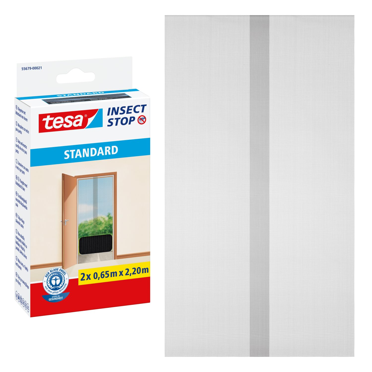 🦟 tesa Insect Stop STANDARD Fliegengitter für Türen - 2-tlg Insektenschutz Tür 🚪 Angebot bei HelloDeals