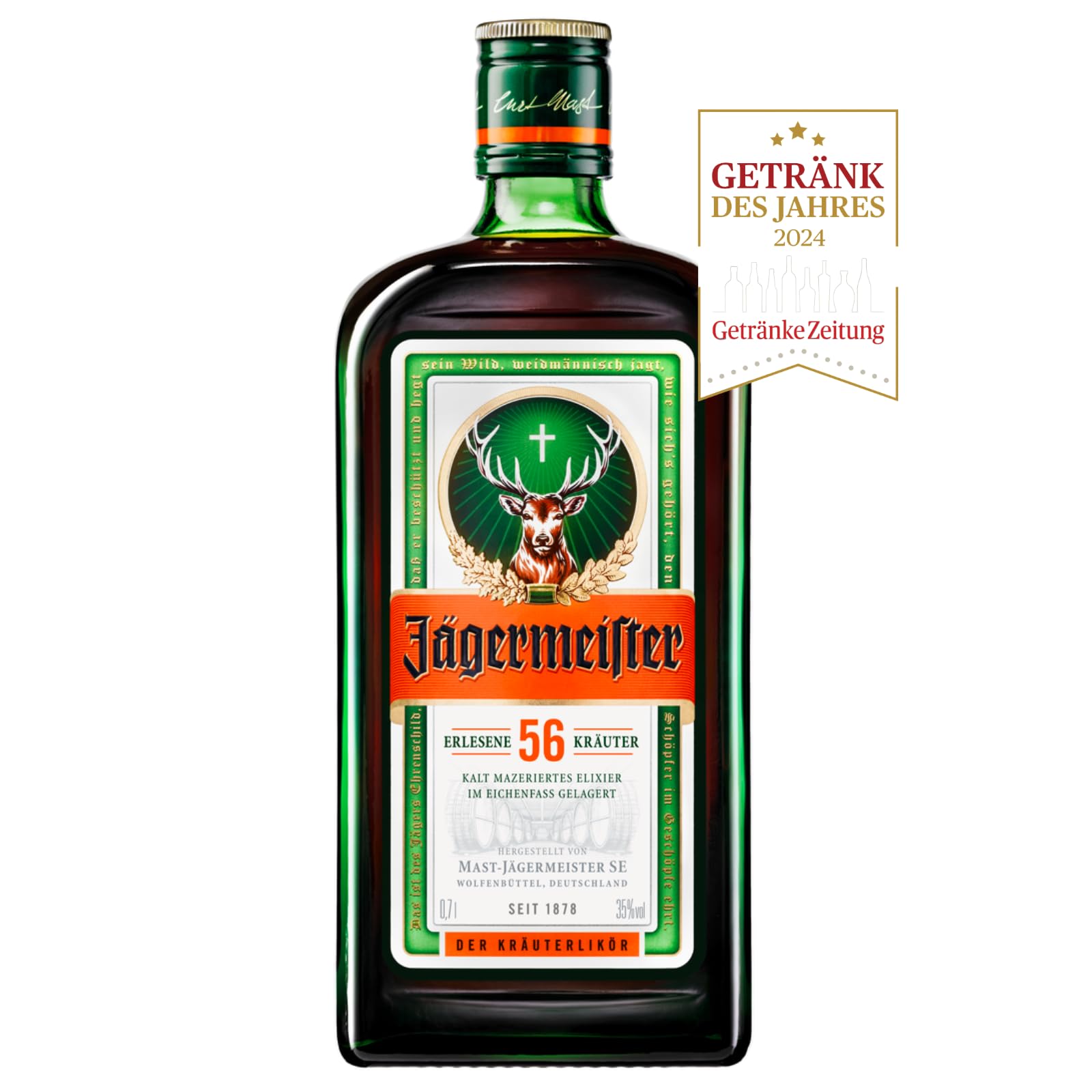 🥃 Jägermeister Premium Kräuterlikör 0,7l 35% Vol. - 56 erlesene Kräuter 🌿 Angebot bei HelloDeals