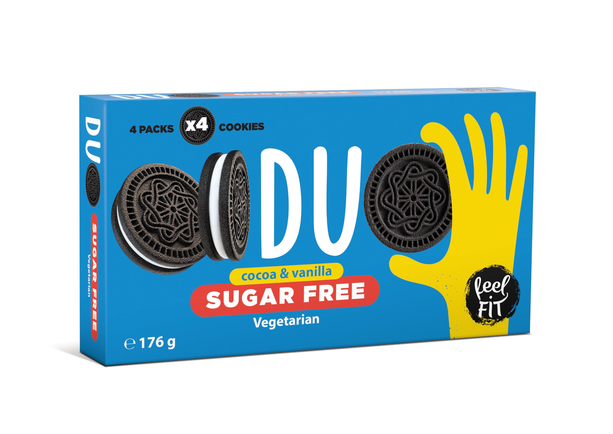 🍪 Feel FIT Duo Sugar Free Kakaokekse mit Vanillecreme 176g Angebot bei HelloDeals