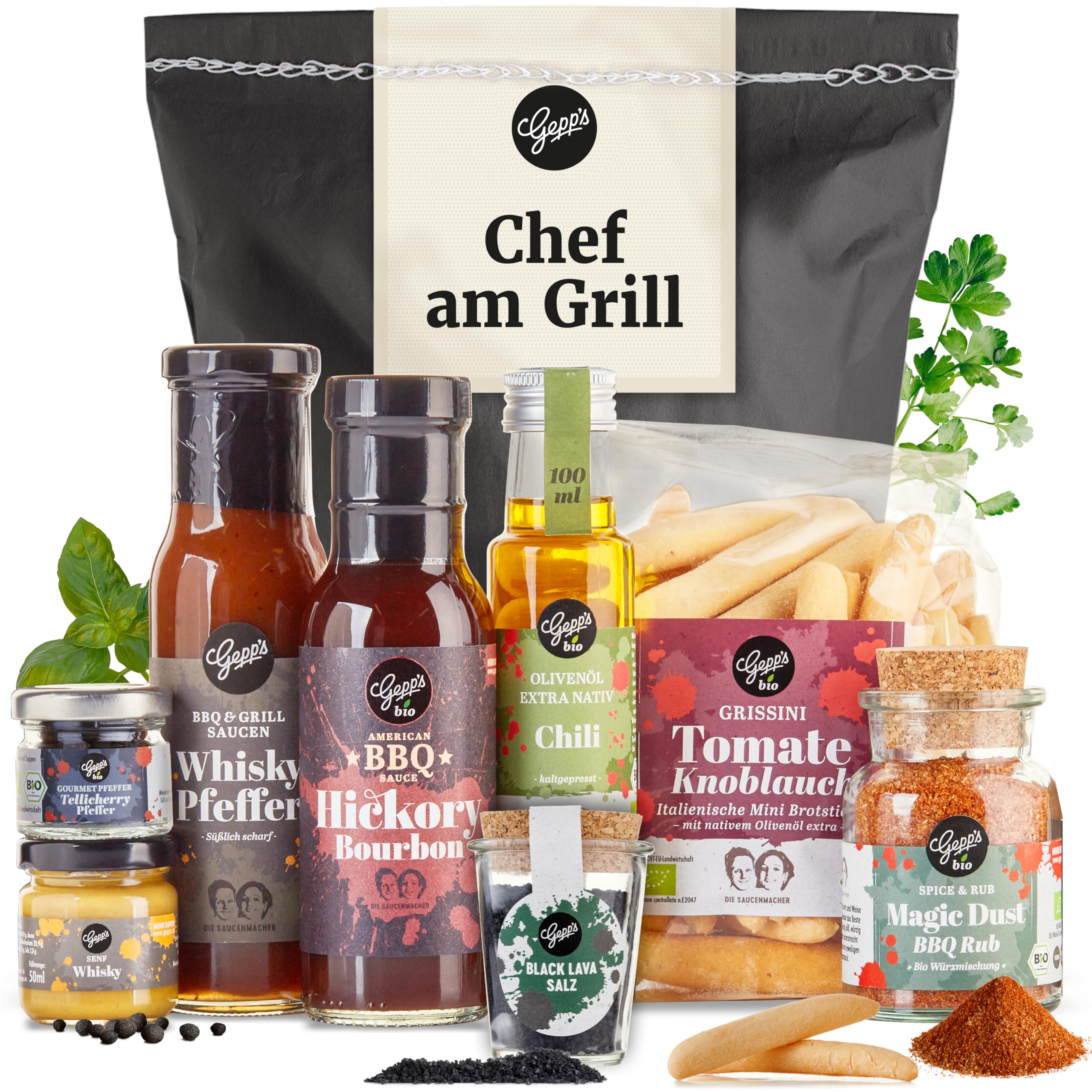 🔥 Gepp's Feinkost Chef am Grill Geschenkkorb für Männer 🎁 Angebot bei HelloDeals