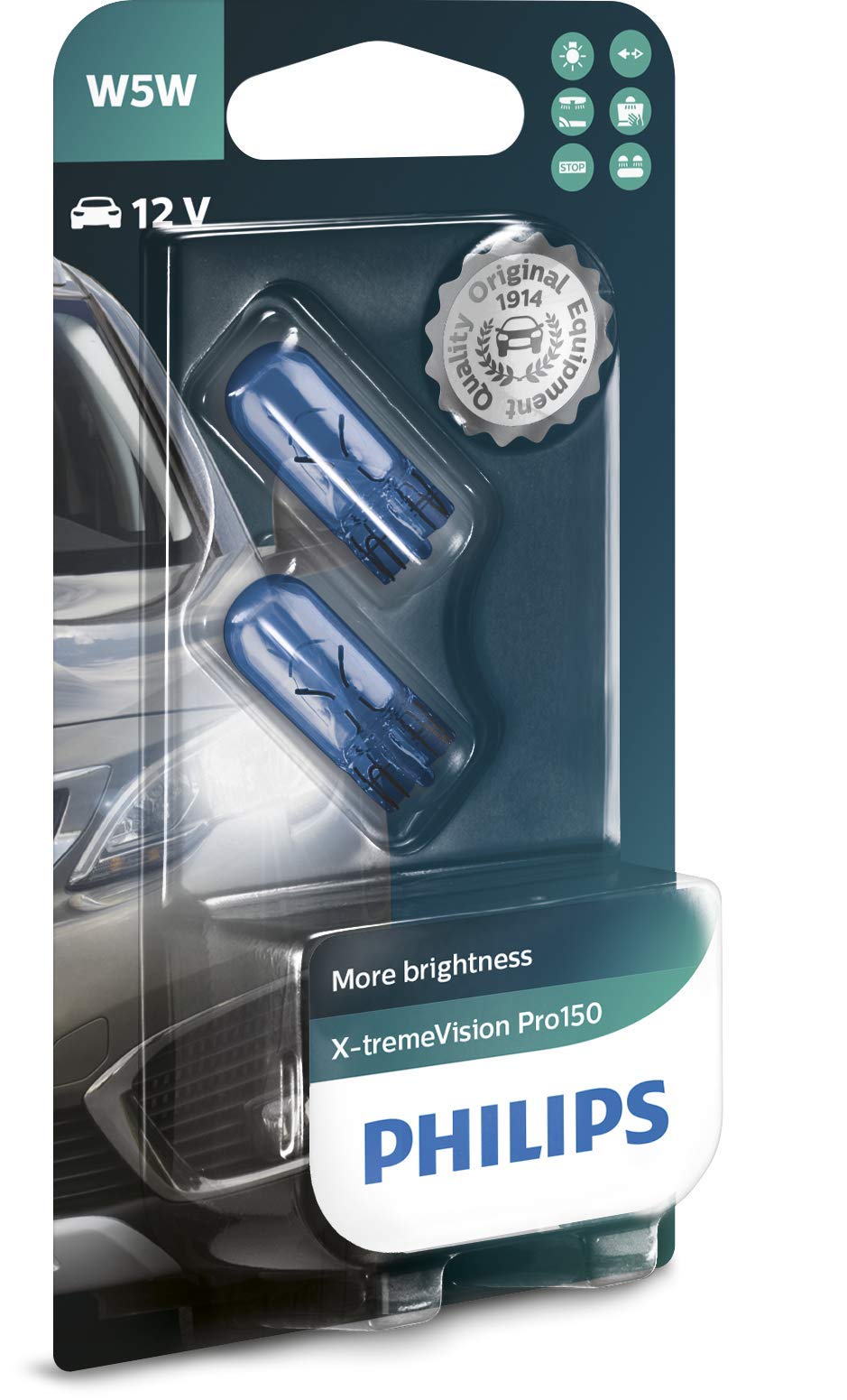 🚗 Philips Halogen automotive lighting X-tremeVision Pro150 W5W Signallampe Doppelblister 563230 Angebot bei HelloDeals
