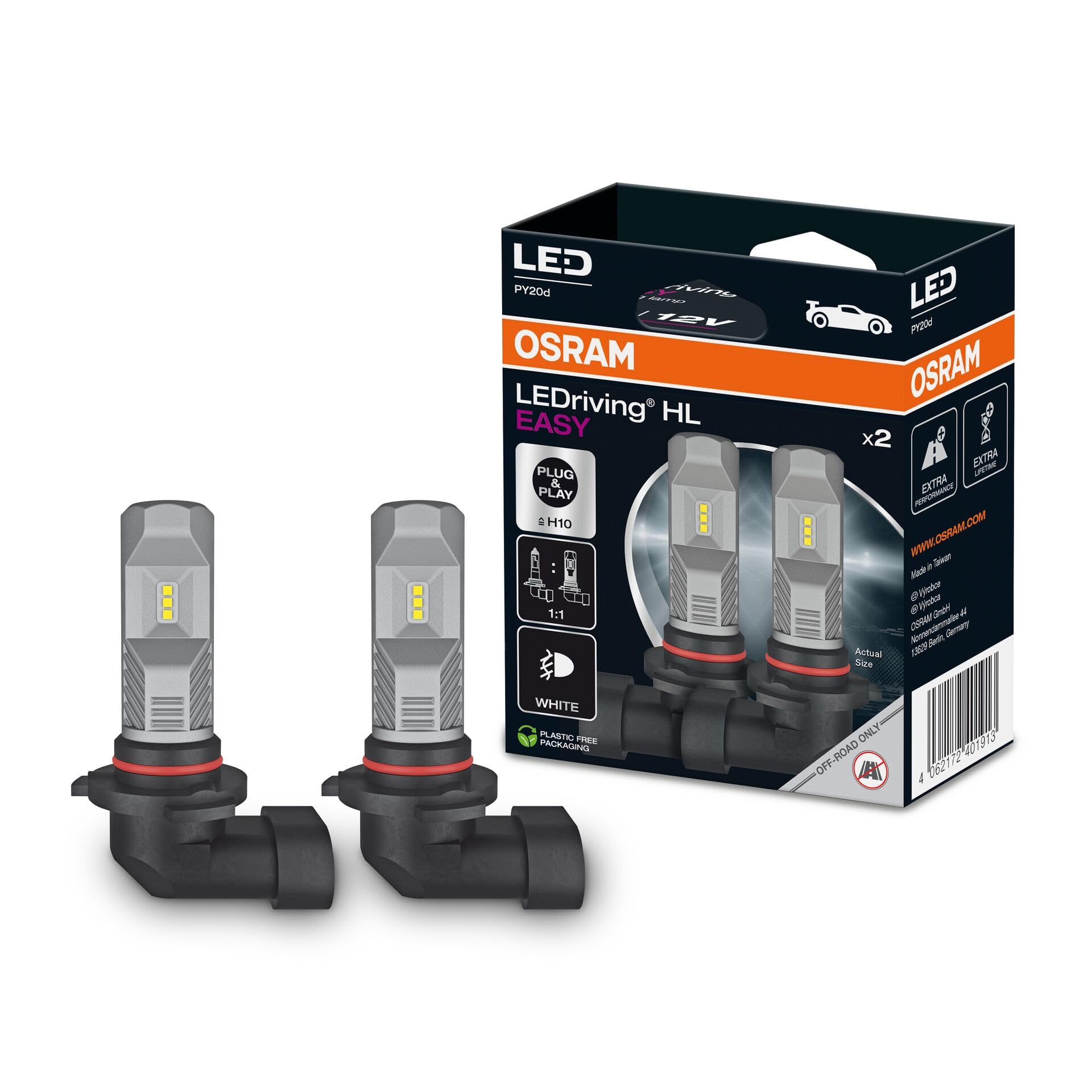 🔥 Super Deal: Osram Kit mit 2 LEDriving HL EASY H10 ECO PACKAGING-Lampen 9145DWESY-2HB! Angebot bei HelloDeals
