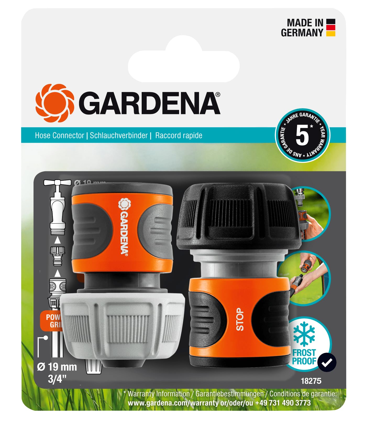 🌿 Gardena Schlauchverbinder-Satz 19 mm (3/4 Zoll) (18275-20) - Angebot Angebot bei HelloDeals