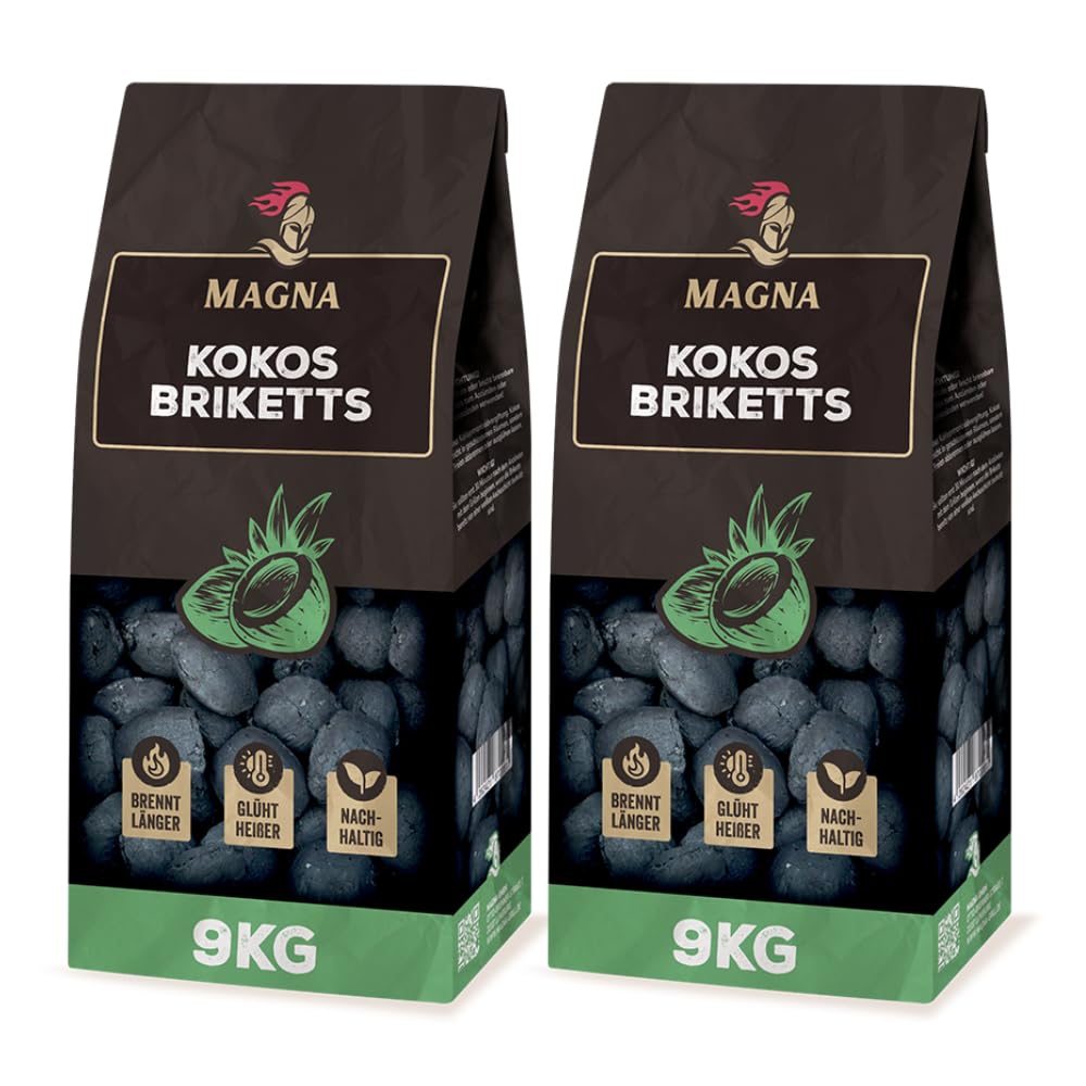 Magna Premium Kokosbriketts - 18 KG - Grillbriketts, Grillketts, Kokoskohle Angebot bei HelloDeals