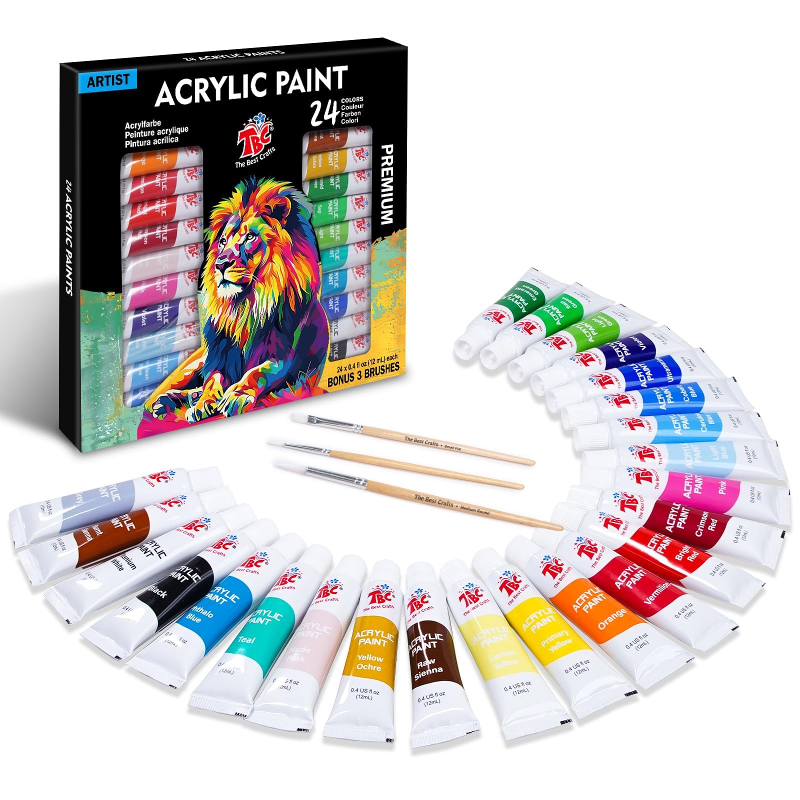 TBC Das Beste Crafts Acrylfarben Set 🎨🖌️ Angebot bei HelloDeals