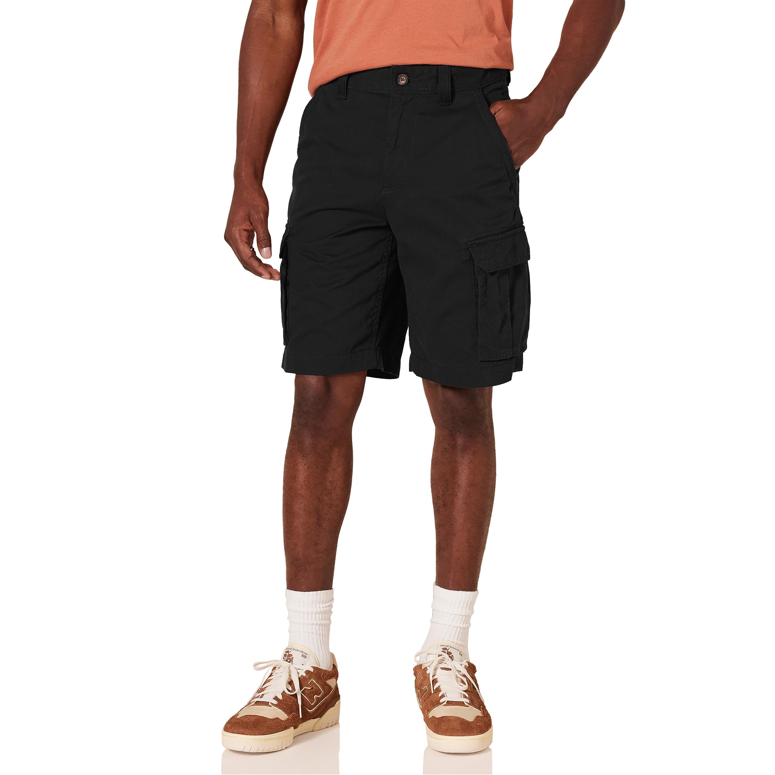 🔥 Amazon Essentials Herren Cargoshort in Schwarz 38W - Klassische Passform & Atmungsaktiver Baumwoll-Twill Angebot bei HelloDeals