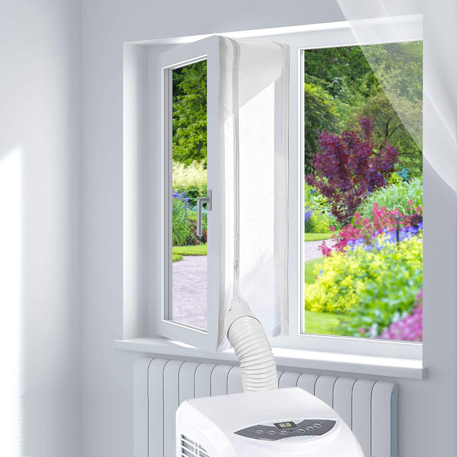 Fensterabdichtung für mobile Klimageräte - Verbessern Sie die Klimaanlage Ihres Raums 🍃 Angebot bei HelloDeals