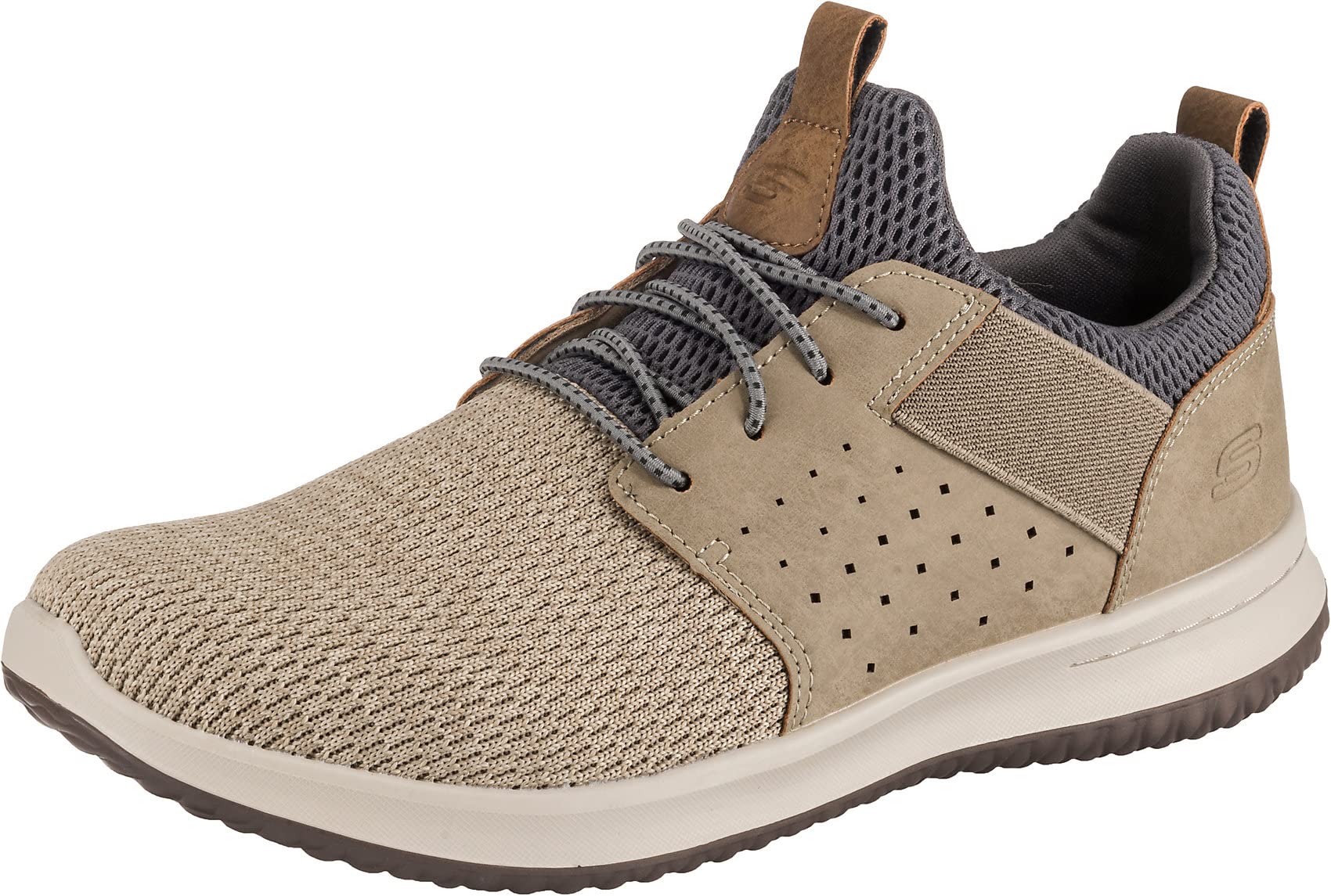 👟🔥 Skechers Herren Delson Camben Sneaker 44 EU Taupe Mesh W Synthetic - Exklusives Angebot! Angebot bei HelloDeals