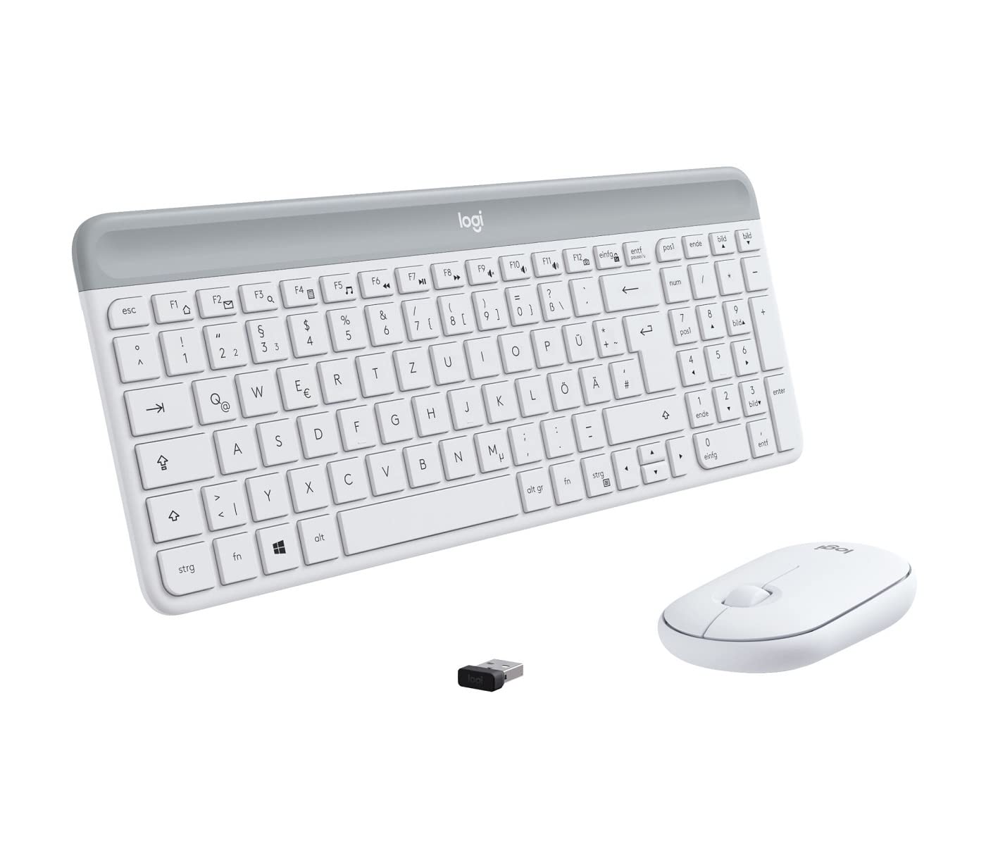 Logitech MK470 Slim Combo Kabelloses Tastatur-Maus-Set - Weiß 🖱️⌨️ Angebot bei HelloDeals