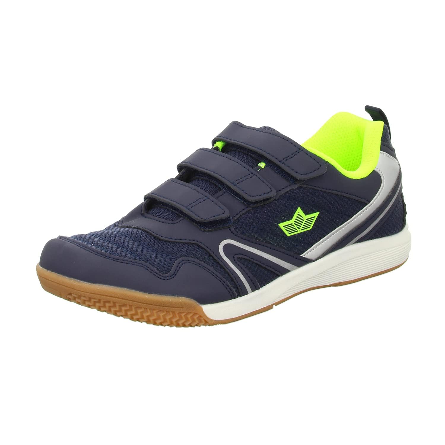 👧👟 Lico Mädchen Boulder V Hallenturnschuhe 33 EU Marine Lemon 🍋 - Sportschuh für Kinder und Jugendliche Angebot bei HelloDeals