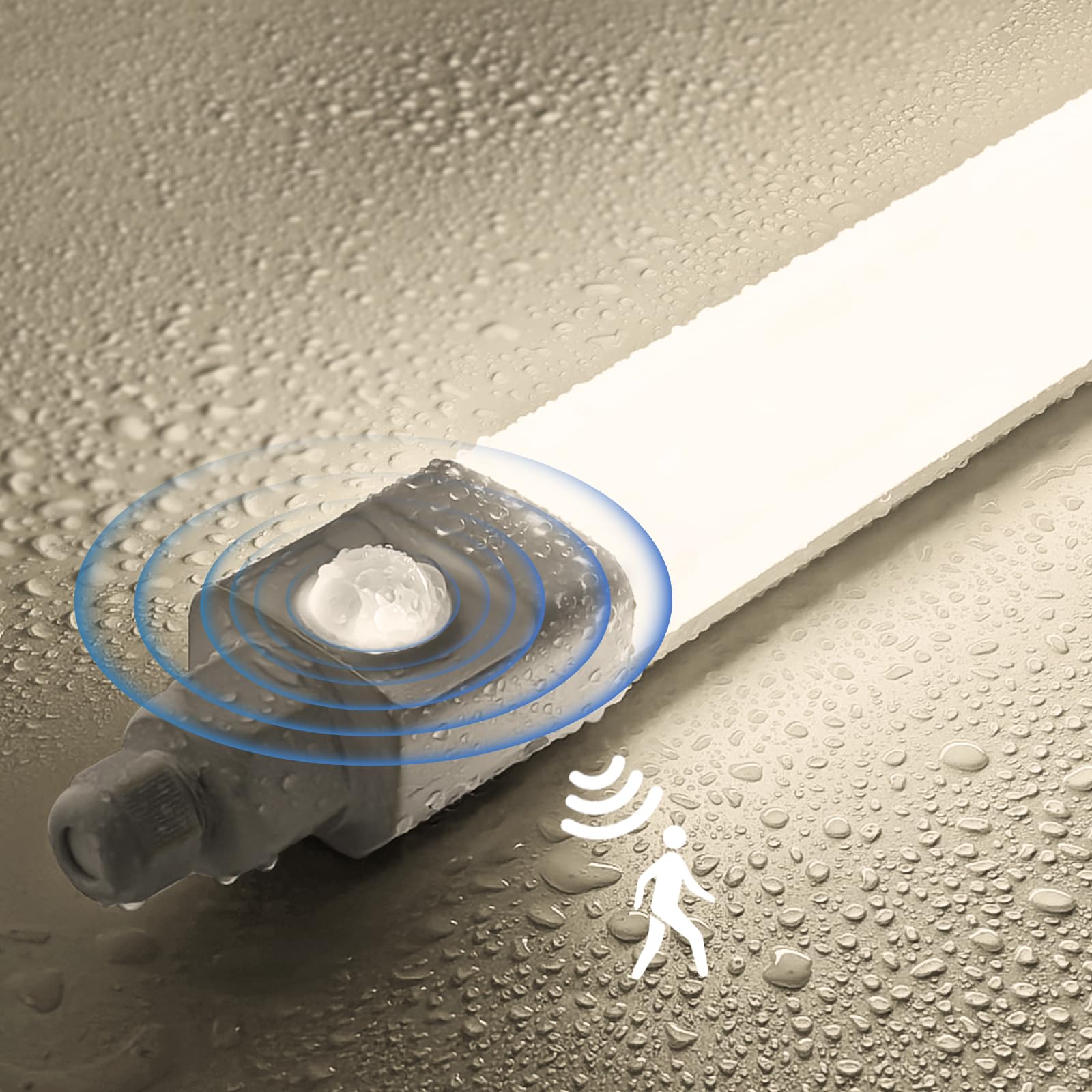 🌟 Tobeter LED Feuchtraumleuchte 60cm mit Bewegungsmelder, 18W 1800LM LED Sensor Röhre Feuchtraumlampe Angebot bei HelloDeals