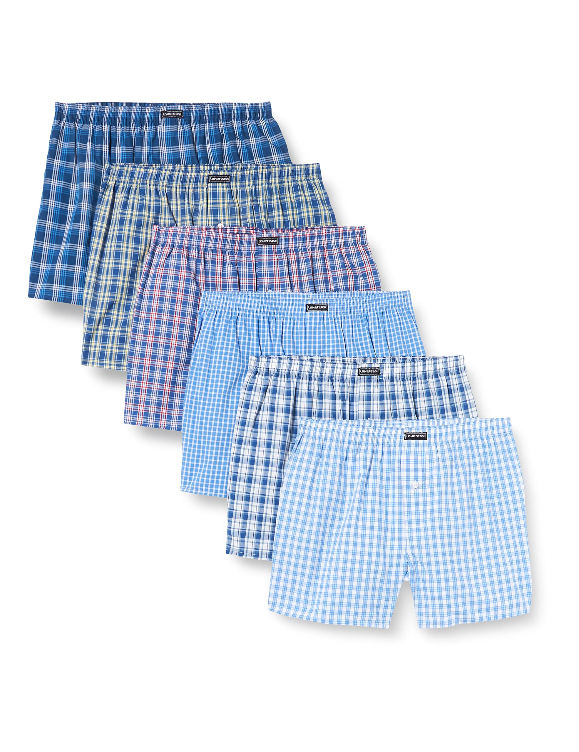 Lower East American Boxershorts Herren 10 Pack I 6 Pack aus 100% Baumwolle - Unterwäsche Herren, Unterhosen für Männer 6 Business L 🩳🇺🇸 Angebot bei HelloDeals