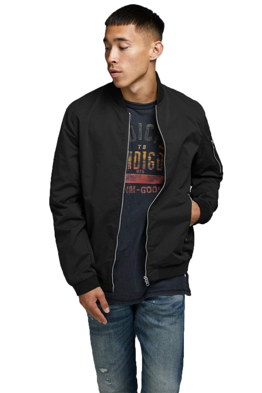 🧥 JACK & JONES Herren Blousonjacke XL Schwarz Angebot bei HelloDeals