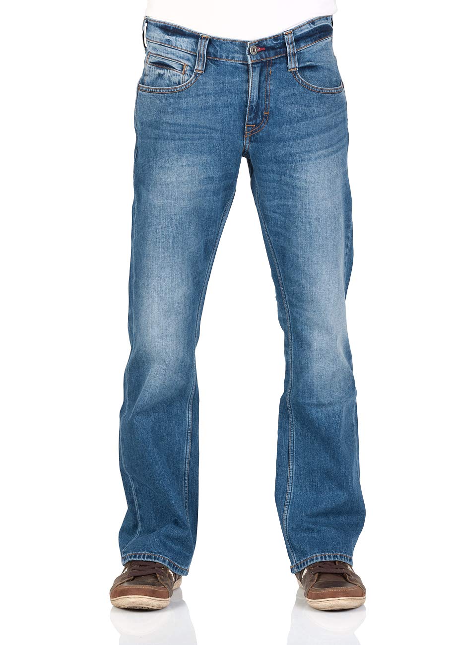 MUSTANG Jeans Herren Stretch Oregon Bootcut Jeanshose Hose Denim Schwarz Blau 30 31 32 33 34 36 38 40 38W / 34L Blau (Mittelblau 682) 🌟👖 Angebot bei HelloDeals