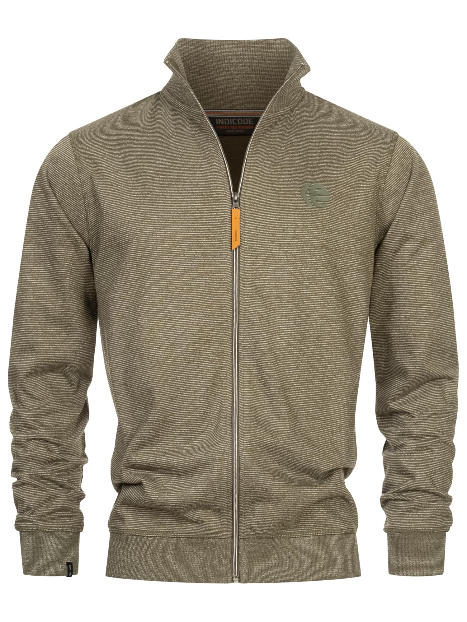 🔥 Reduziert! Indicode Herren INYanic Sweatjacke mit Stehkragen | Cardigan Herrenjacke Sweater Männer S Army Angebot bei HelloDeals