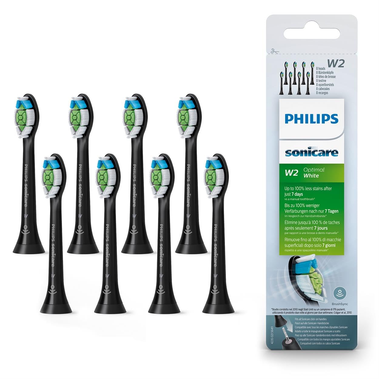🦷 Philips Sonicare W2 Optimal White Standard Schallzahnbürstenköpfe - 8er-Pack 🦷 Angebot bei HelloDeals