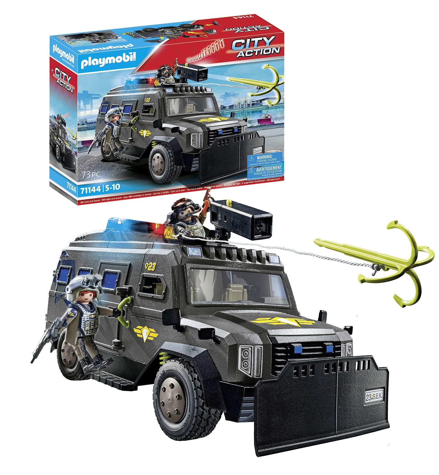 PLAYMOBIL City Action SWAT-Geländefahrzeug | mit Licht und Sound | Spielzeug ab 5 Jahren | 71144 🚓 Angebot bei HelloDeals