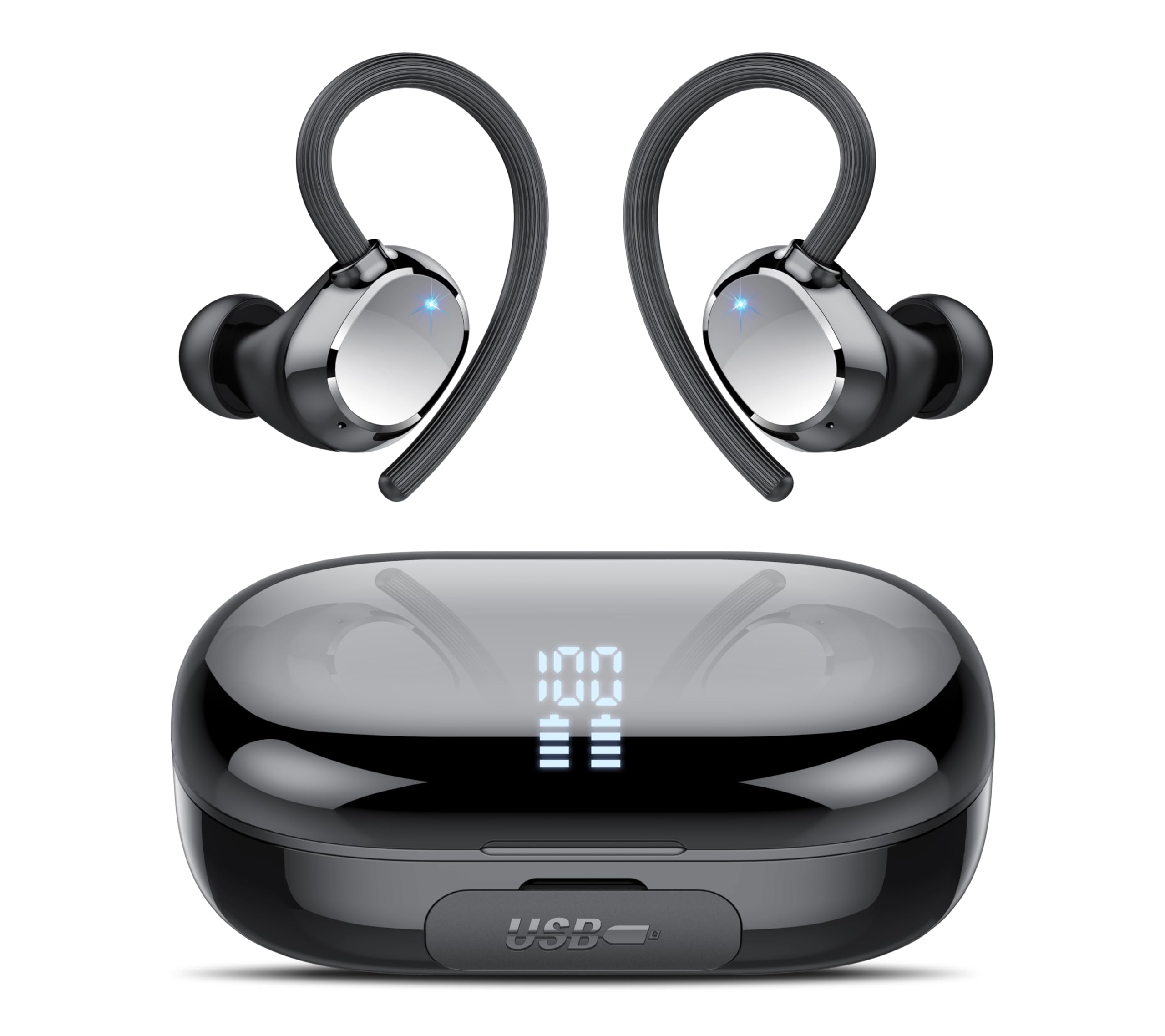 Bluetooth Kopfhörer Sport, 2025 in Ear Kopfhörer Kabellos Bluetooth 5.3 mit HD Mic 🎶🏃 Angebot bei HelloDeals