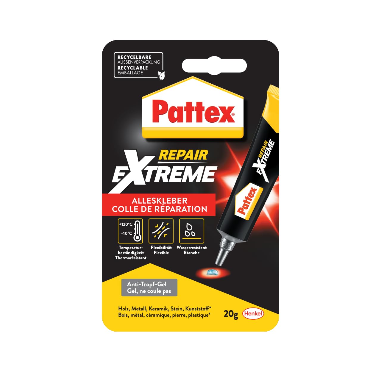 🔧🔩 Pattex Repair Extreme Alleskleber 1x20g Tube 1x20g Single - Angebot! Angebot bei HelloDeals