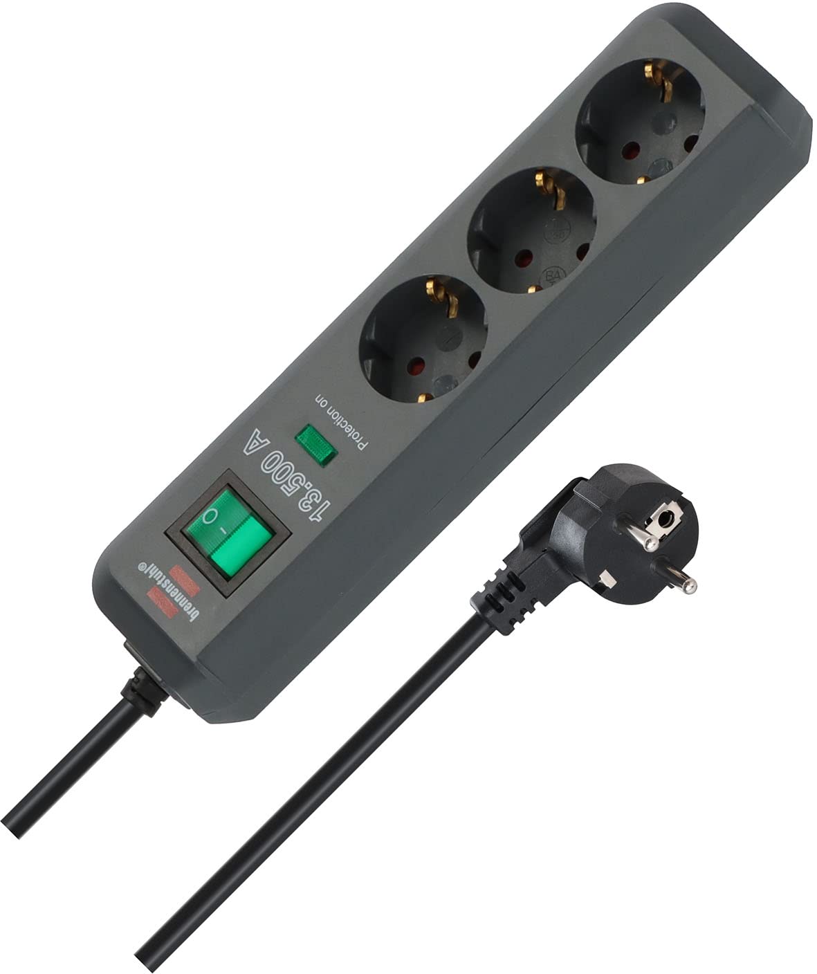 🔌 Brennenstuhl Eco-Line Steckdosenleiste 3-Fach mit Überspannungsschutz anthrazit 1,5m Angebot bei HelloDeals